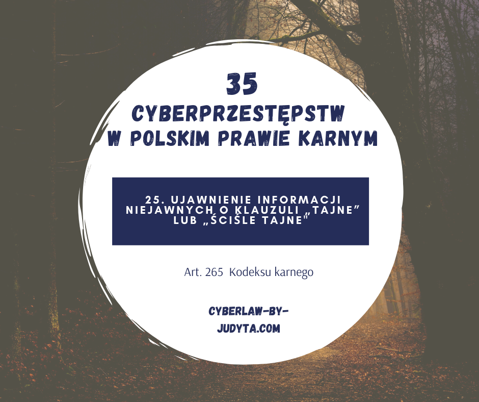 (25): Disclosure of Classified Information (Article 265 of the Penal ...